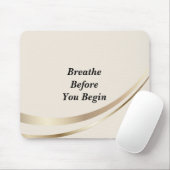 Beige Gold Minimalist Zitat Mousepad (Mit Mouse)