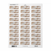 Beige Gold neutrale Rücksendeadresse (Vorne)