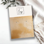 Beige Gold Oil Paint Texture Logo Ohrring Holder Visitenkarte