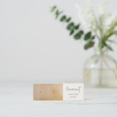 Beige Gold Ölpaint Texture Earring Stud Holder Mini Visitenkarte (Stehend Vorderseite)