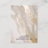 Beige Gold Trendy Earring Display Card Visitenkarte (Rückseite)