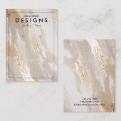 Beige Gold Trendy Earring Display Card Visitenkarte (Vorne/Hinten)