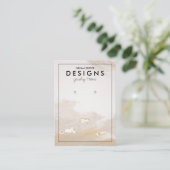Beige Gold Trendy Earring Display Card Visitenkarte (Stehend Vorderseite)