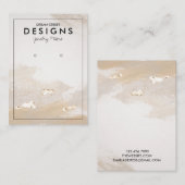 Beige Gold Trendy Earring Display Card Visitenkarte (Vorne/Hinten)