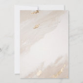 Beige Gold Vintage Hochzeit Einladung (Rückseite)