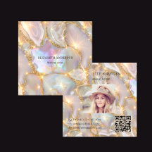 Beige Goldagate holografisches Foto qr