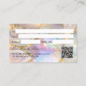 Beige goldene Age Logo qe Geschenkgutschein Visitenkarte (Rückseite)