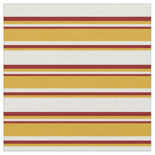 Beige, goldene und maroon farbene Streifen Stoff