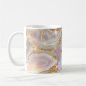 Beige goldenes Firmenlogo Kaffeetasse (Links)
