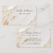 beige Goldlackkarte Visitenkarte (Vorne/Hinten)