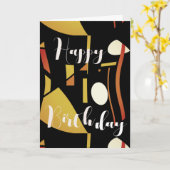 Beige Goldrust am Abstrakten Geburtstag Karte (Gelbe Blume)