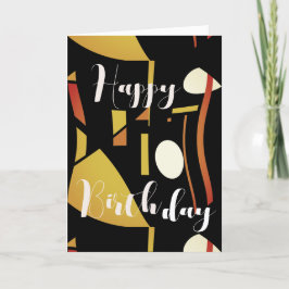 Beige Goldrust am Abstrakten Geburtstag Karte