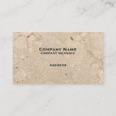 Beige Granite Business Card Visitenkarte (Rückseite)