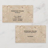Beige Granite Business Card Visitenkarte (Vorne/Hinten)