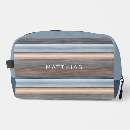 Beige Grau Aquamarin Blue Taupe Brown Factory Stor Waschbeutel (Vorderseite)