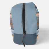 Beige Grau Aquamarin Blue Taupe Brown Factory Stor Waschbeutel (Rechts)