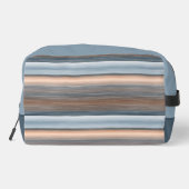 Beige Grau Aquamarin Blue Taupe Brown Factory Stor Waschbeutel (Rückseite)