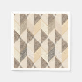 Beige, graue rhombische Muster. Serviette (Vorderseite)