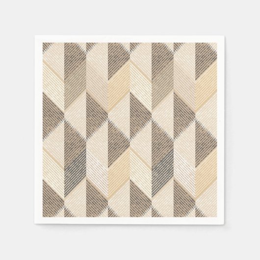 Beige, graue rhombische Muster. Serviette (Vorderseite)