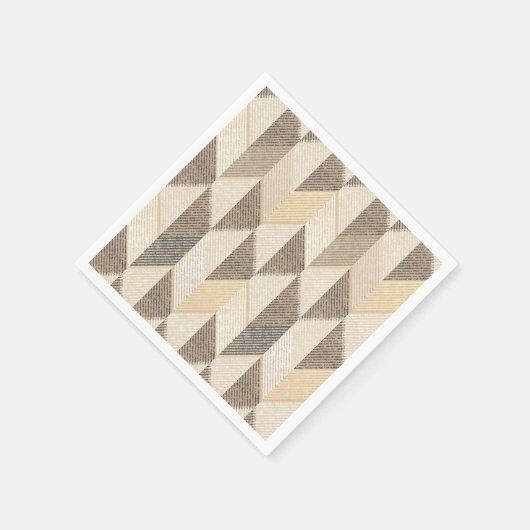 Beige, graue rhombische Muster. Serviette (Ecke)