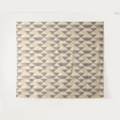Beige, graue rhombische Muster. Wandteppich (Vorderseite (Horizontal))