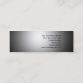 Beige Gray Black Business Card Mini Visitenkarte (Rückseite)