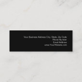 Beige Gray Black Modern Fotografy Business Card Mini Visitenkarte (Rückseite)
