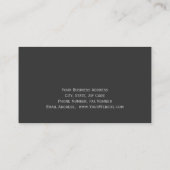 Beige Gray Monogram Attorney Business Card Visitenkarte (Rückseite)