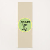 Beige Green Circle Yoga Yogamatte (Vorderseite)