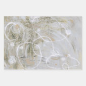 Beige Green Gray Abstract Collage Geschenkpapier Set (Vorderseite)