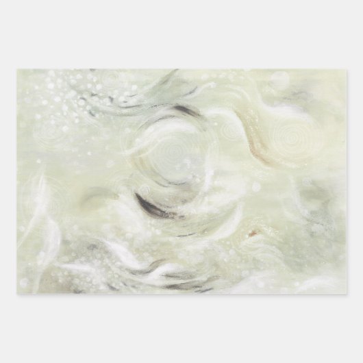 Beige Green Gray Abstract  Collage  Geschenkpapier Set (Vorderseite 2)