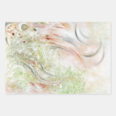 Beige Green Gray Abstract Collage Geschenkpapier Set (Vorderseite 3)