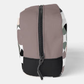 Beige Green Gray Black Midjahrhundert Circles-Must Waschbeutel (Rechts)