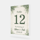 Beige Green Leaves Simple Wedding Acrylschild (Winkel)