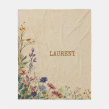 Beige Grenze Rustikale Boho Wildblume Aquarell