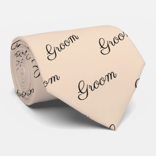Beige Groom scripture wedding Neck Tie Krawatte