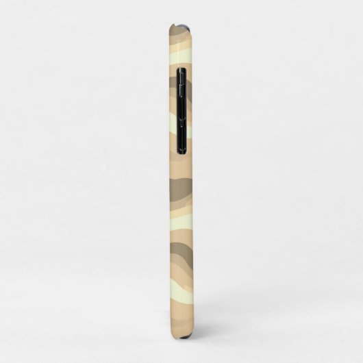 Beige Groovy Retroästhetik - Mit Monogramm Case-Mate iPhone Hülle (Hinten/Links)