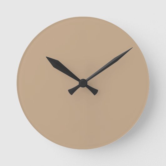 Beige große Wall-Uhr Runde Wanduhr (Vorderseite)