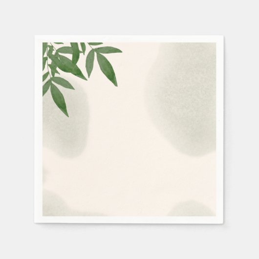 Beige grüne Babydusche Serviette (Vorderseite)