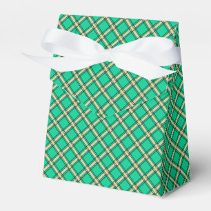 Beige grüne, karierte Muster Geschenkschachtel