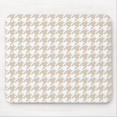 Beige Hahnentrittmuster-Muster Mousepad (Vorne)