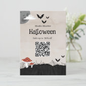 Beige Halloween Sale Marketing Einladung (Stehend Vorderseite)