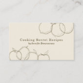 Beige handgemachte Fruchtkuchenrezepte Visitenkarte (Vorderseite)