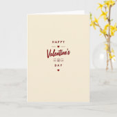 Beige Happy Valentines Day Card Karte (Gelbe Blume)