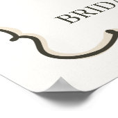 Beige Heart Coquette Cake Brautparty Empfang Poster (Ecke)