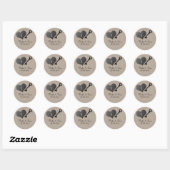 Beige Heart Lock and Key Wedding Stickers (Blatt)