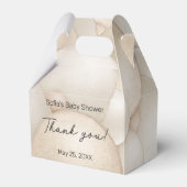 Beige Heißluftballon Babydusche Geschenkschachtel (Vorderseite)