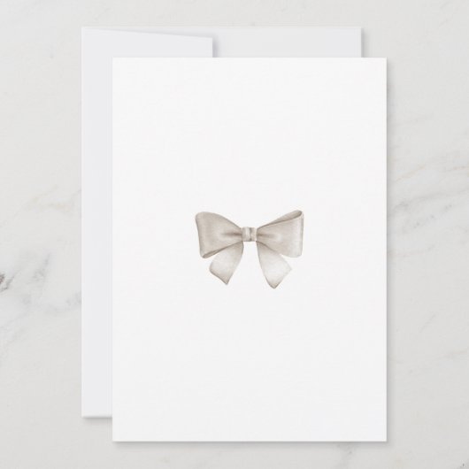 Beige Heißluftballon Boho Babydusche Einladung (Rückseite)