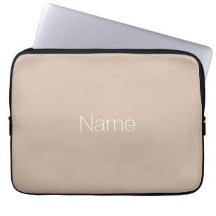 Beige, helle, neutrale und elegante Bezeichnung od Laptopschutzhülle