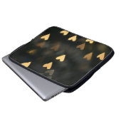 Beige Herzen hell Laptopschutzhülle (Vorne Knopf)